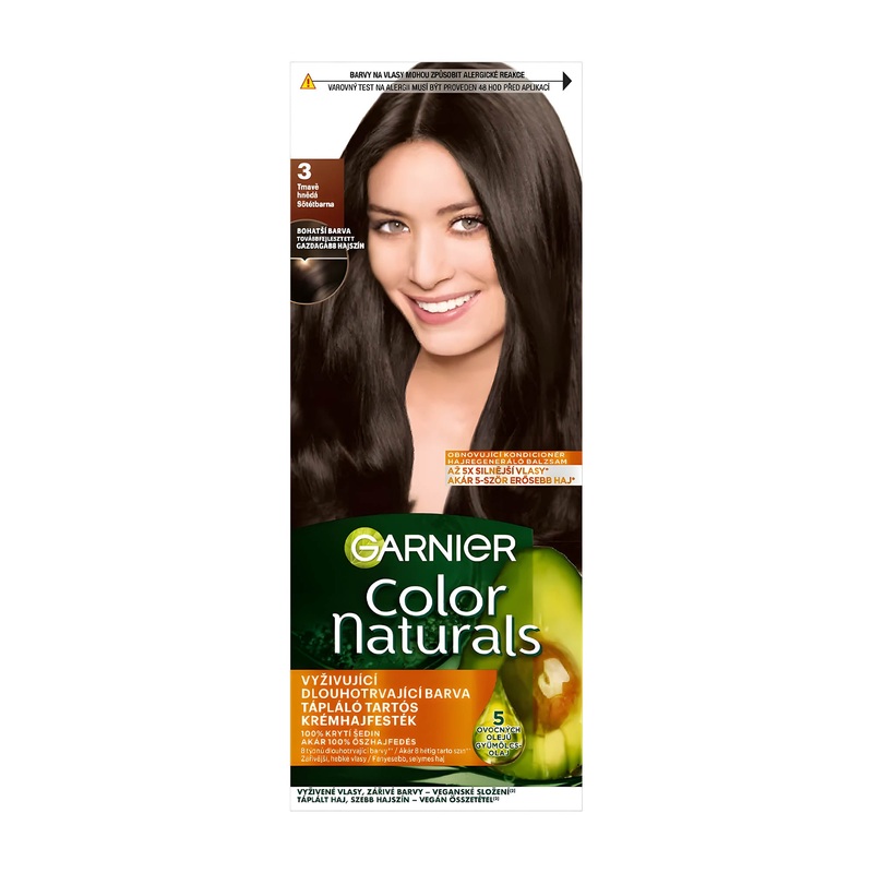 GARNIER Color naturals 3 Dark Brown permanent hair color