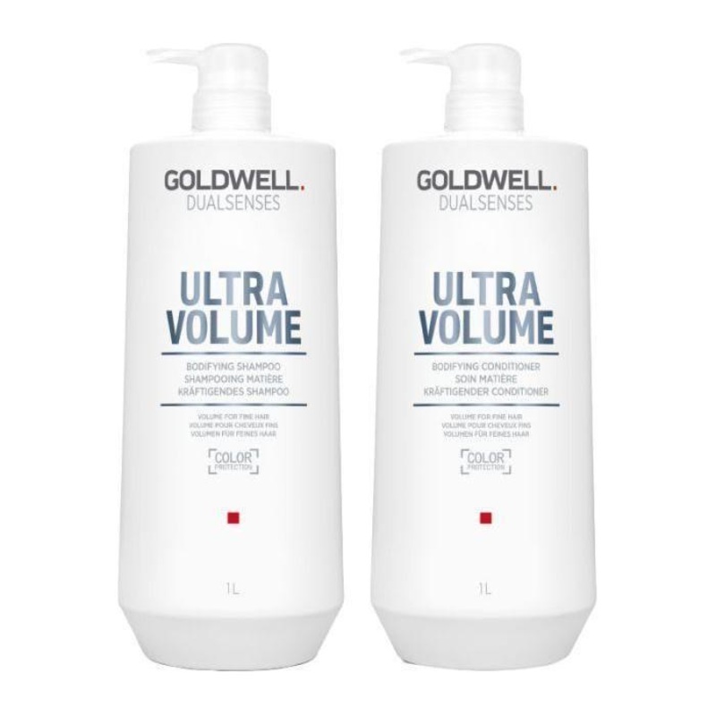 Goldwell Dualsenses Ultra Volume Bodifying Duo  Shampoo & Conditioner Set | Boosts Volume & Shine for Fine or Flat Hair