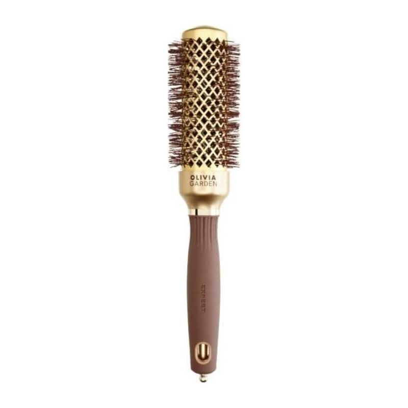 Olivia Garden Expert Blowout Shine Brush Gold and Brown 35