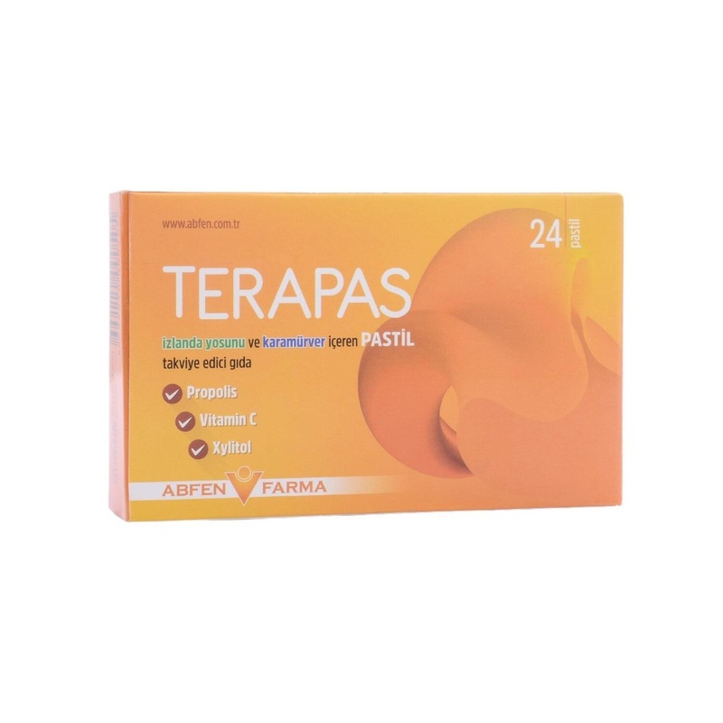 Terapas Icelandic Moss Elderberry Lozenges: Soothe Sore Throat & Boost Immunity with Vitamin C & Zinc – Sugar-Free, Propolis, Natural Cough Drops