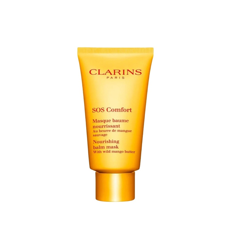 Clarins SOS Comfort Nourishing Facial Balm: Hydrating & Soothing Mask for Dry, Sensitive Skin | Intense Moisture, Quick Relief (75ml)