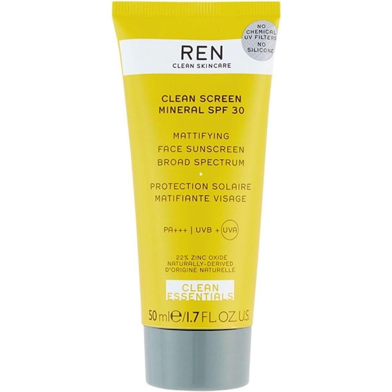 REN Clean Screen Mineral SPF 30  50ml | Mattifying Daily Sunscreen for Sensitive Skin