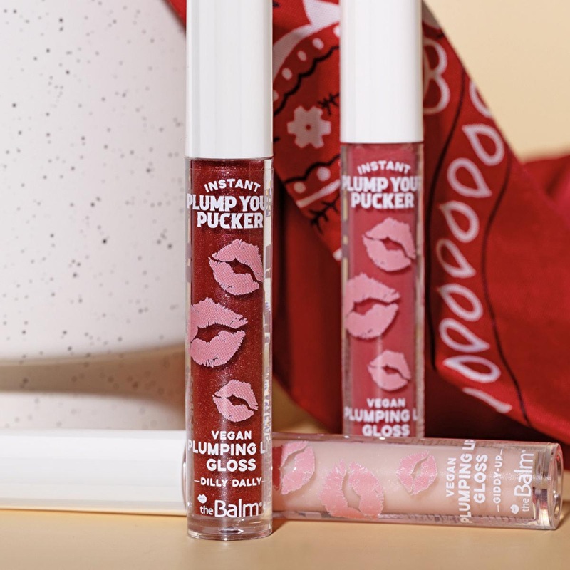 theBalm Instant Plump Your Pucker Lip Plumper Gloss: Get Fuller, Hydrated Lips with Organic Jojoba & Avocado Oil – Non-Sticky Formula, 5 Colors.