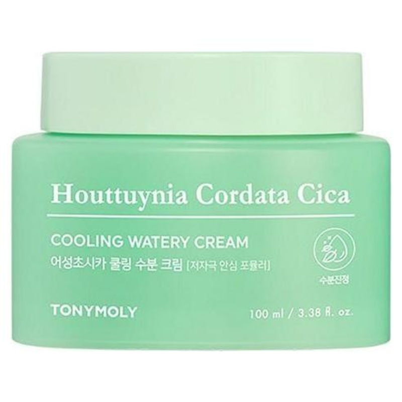 TONYMOLY Houttuynia Cordata Cica Cooling Watery Cream  100ml | 2-in-1 Moisturiser & Sleeping Pack for Calm, Hydrated Skin