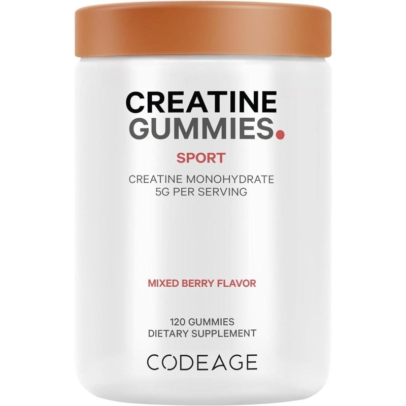Codeage Creatine Monohydrate Gummies  120 Gummies | 5g Creatine + AstraGin | Vegan & Keto-Friendly