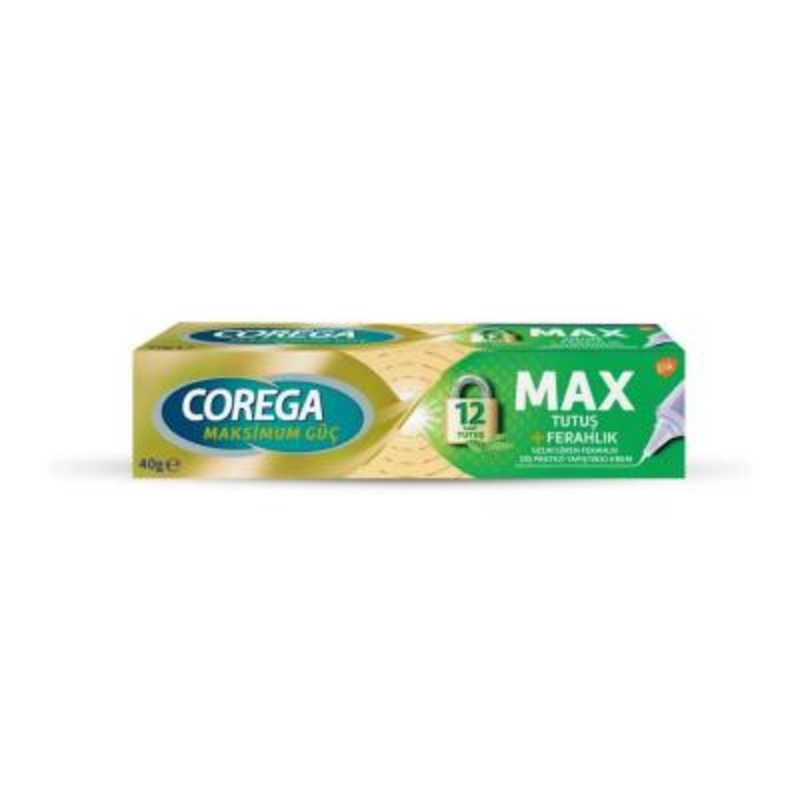 Corega Max Hold + Freshness Denture Adhesive Cream: 12-Hour Strong Hold & Fresh Breath Confidence
