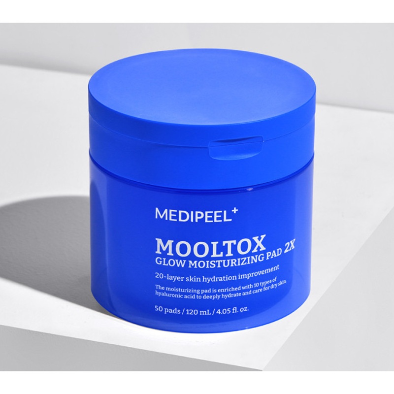 MEDIPEEL Mooltox Glow Moisturizing Pad  2x120ml | 50 Pads | Deep Hydration & Radiance Boost
