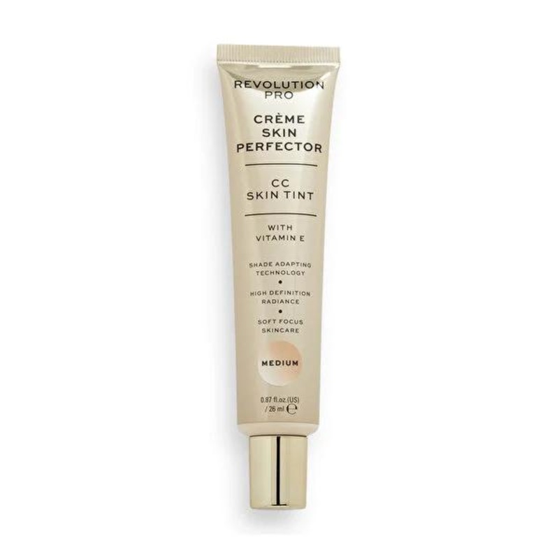 Revolution Pro CC Cream Skin Tint: Perfecting Medium for Natural, Light Coverage & Even Skin Tone – Vitamin E Infused, Vegan Formula