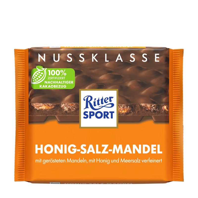 Ritter Sport Nut Class Honey-Salt-Almond milk chocolate bar, 100 g