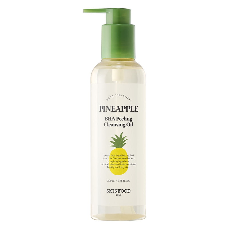 SKINFOOD Pineapple BHA Peeling Cleansing Oil  200ml | Blackhead-Targeting Vegan Oil Cleanser