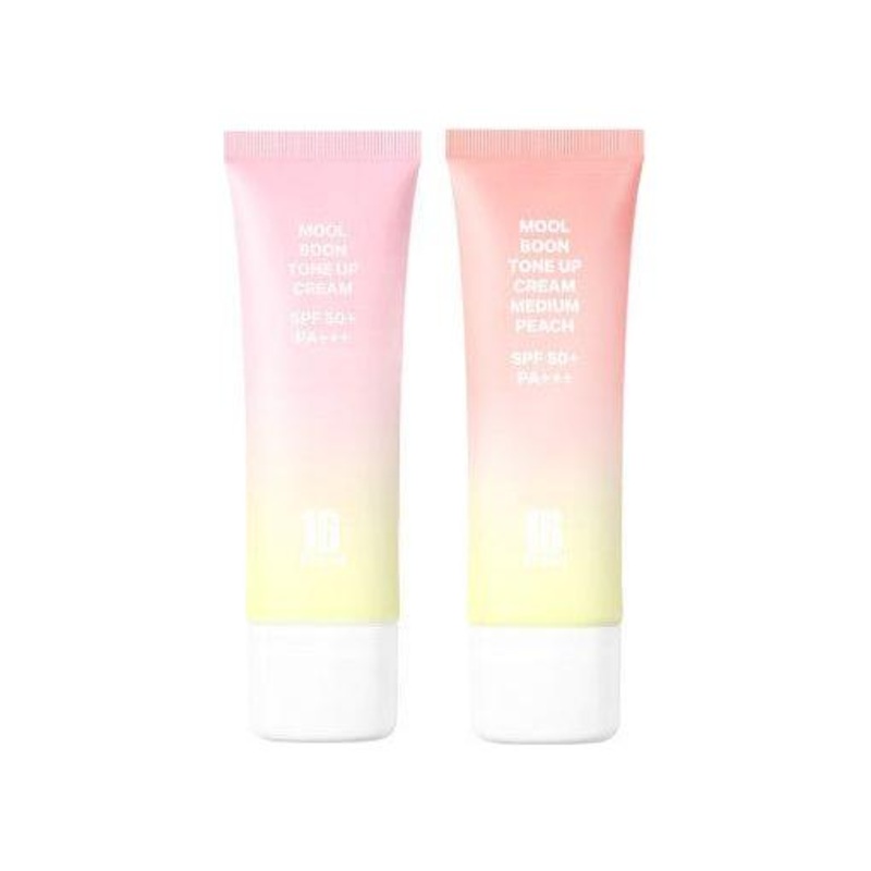 16BRAND 16 Mool Boon Tone Up Cream SPF50+ PA+++  Brightening & Hydrating Base (2 Shades) Light Peach