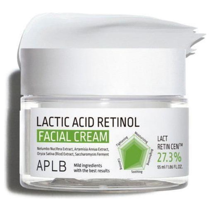 APLB Lactic Acid Retinol Facial Cream  55ml | Exfoliating & Anti-Aging Moisturize