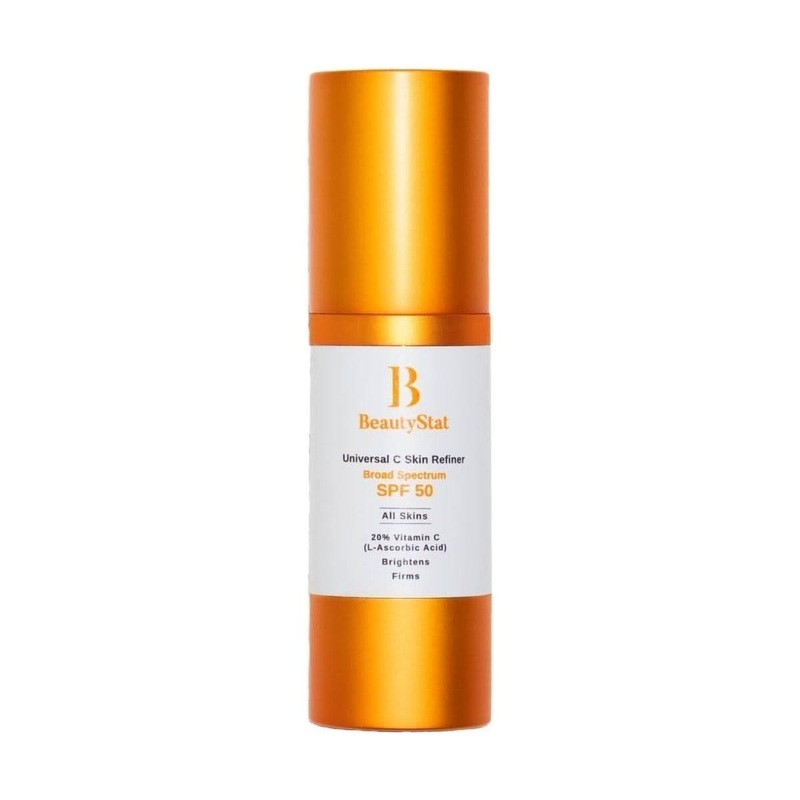 BeautyStat Universal C Skin Refiner Vitamin C Serum + SPF 50 Mineral Sunscreen  30ml | Brightening & Anti-Aging UV Protection