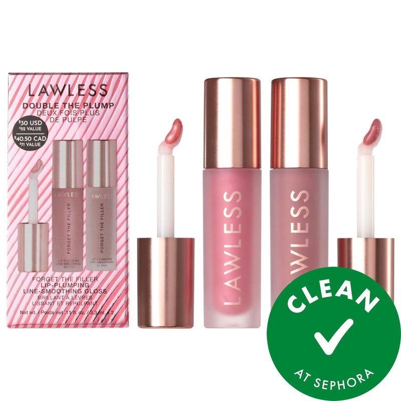 Double the Plump: Lip Plumper Gloss Set – Vegan & Cruelty-Free Hydrating Gloss for Fuller, Smoother Lips – Rosy Mauve & Bright Rose Pink
