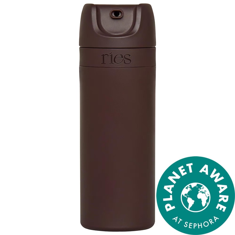 Essential Refillable Travel Container Sundown Plum Brown – Leakproof, TSA Approved, Recycled Plastic, Airless Pump – Eco-Friendly Travel Bottle