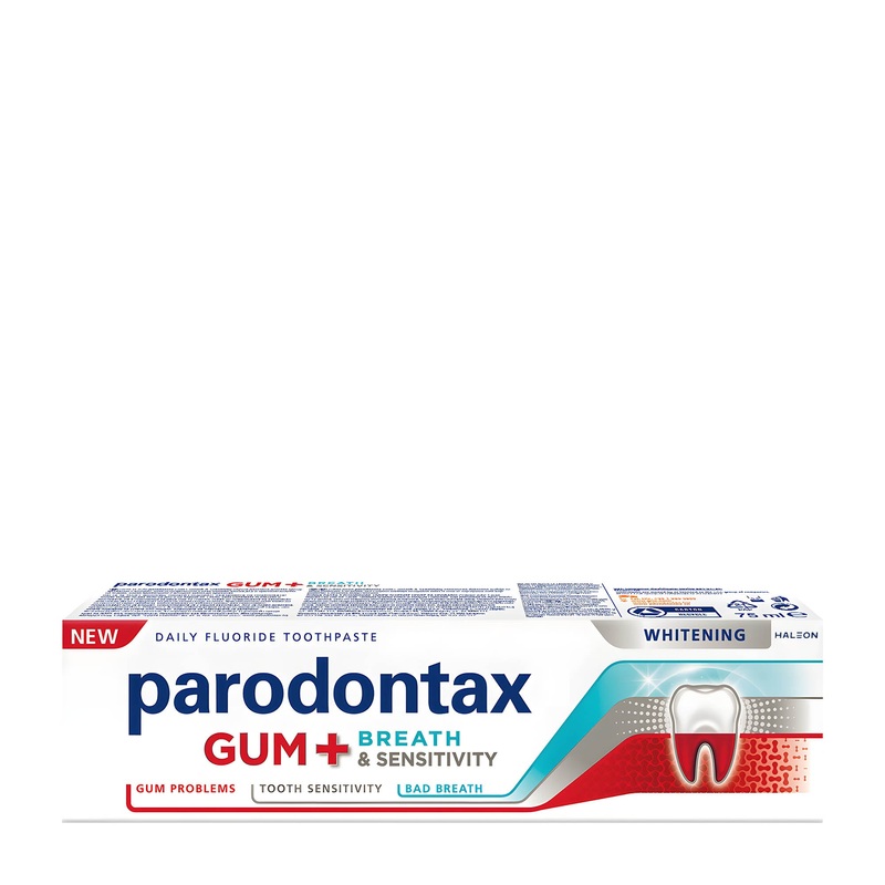 Parodontax Gum + Breath & Sensitivity whitening toothpaste, 75 mL