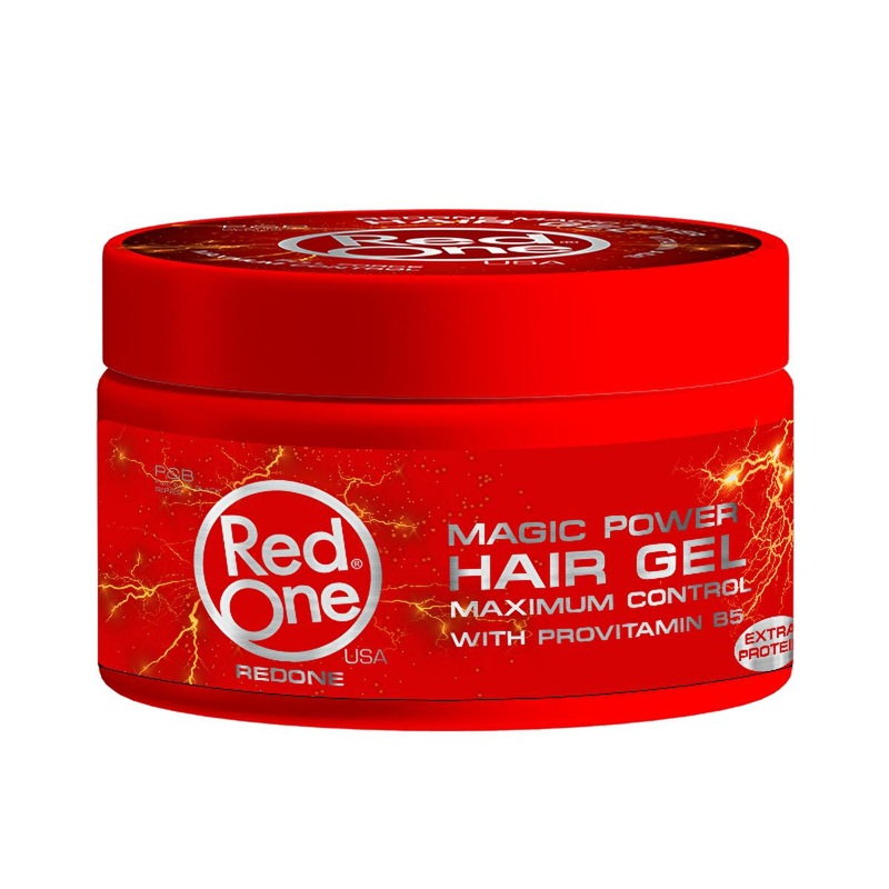 Red One Magic Power: Ultra Strong Hold Hair Styling Gel for Sculpting, Long Lasting Styles with No Residue – Vitamin Enriched Hair Protection