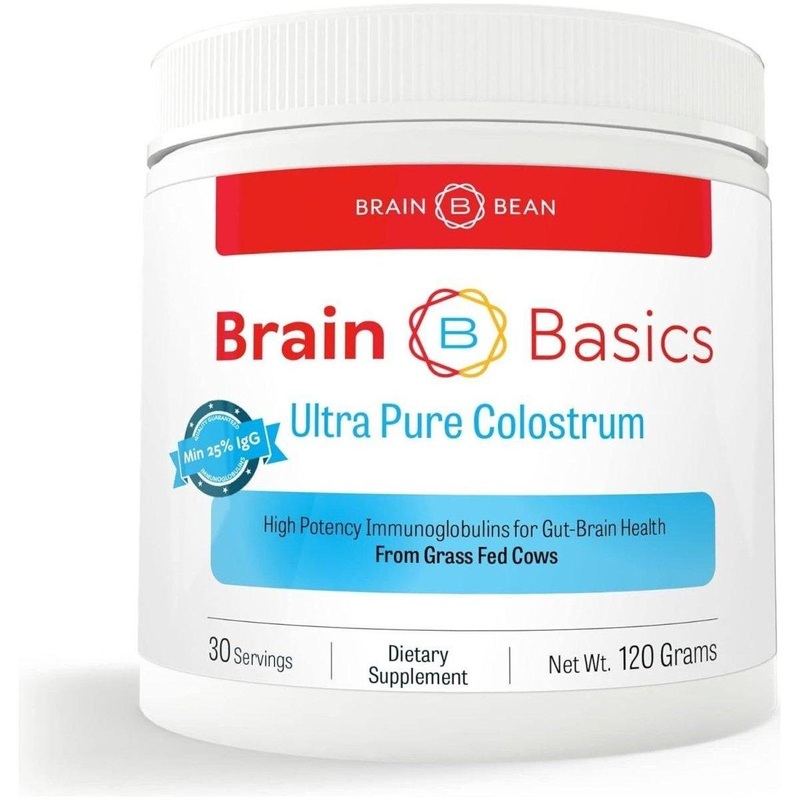 Brain Basics Ultra-Pure Colostrum Powder  120g (4000mg per Serving) | High-Absorption Immune & Gut Health Supplement Ultra-Pure Colostrum – 30 Servings