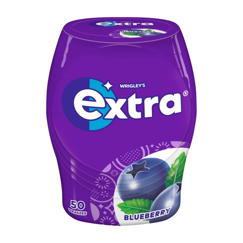 Extra Blueberry chewing gum, 50 Count