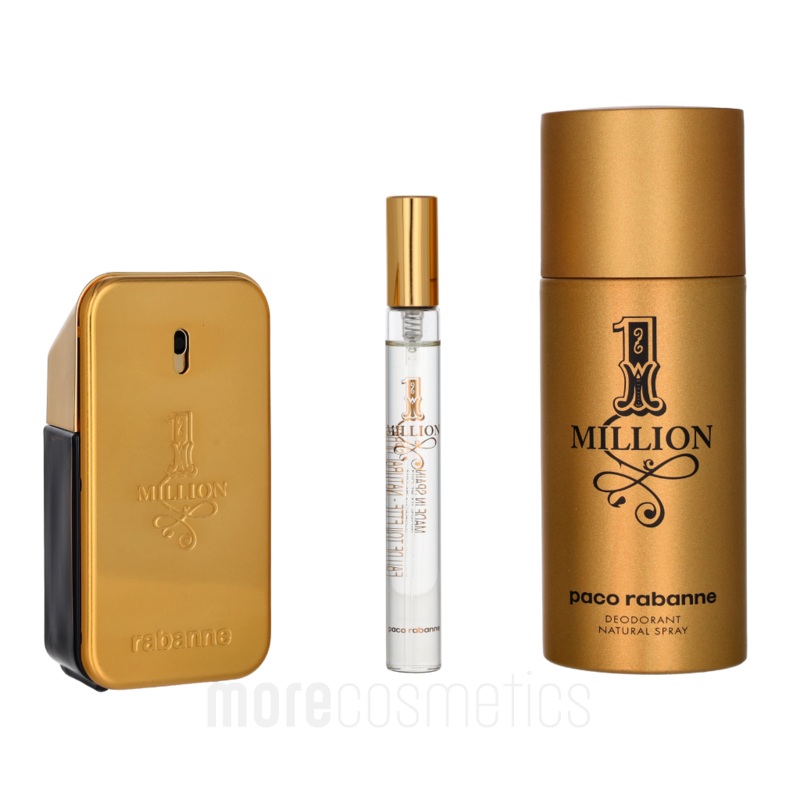 Paco Rabanne 1 Million Giftset Edt Spray 50 ml/Deo Spray 150 ml/Edt Travel Spray 10 ml