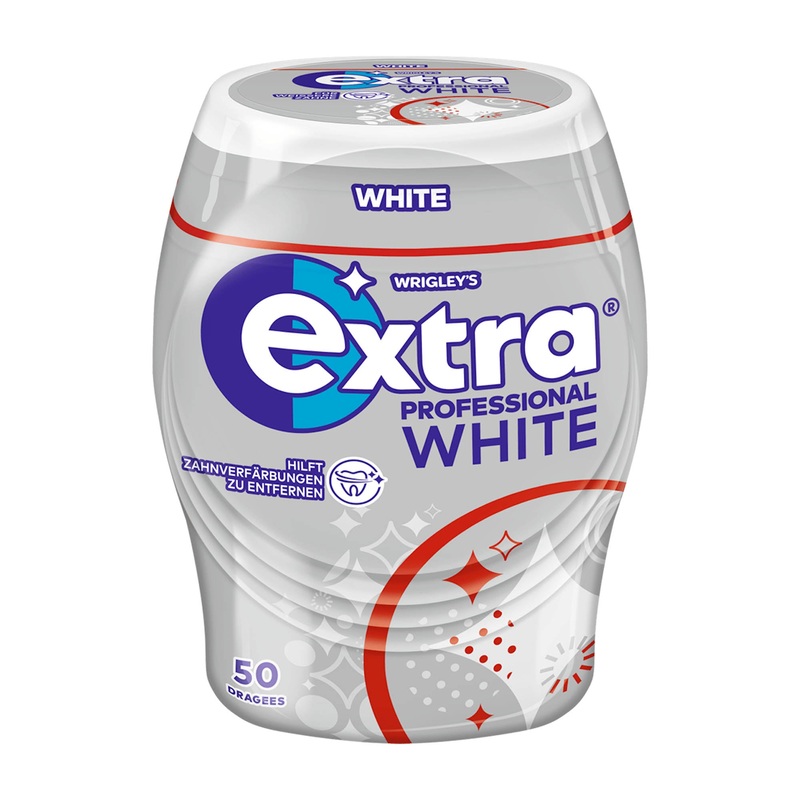 Extra Professional White chewing gum, 50 Count