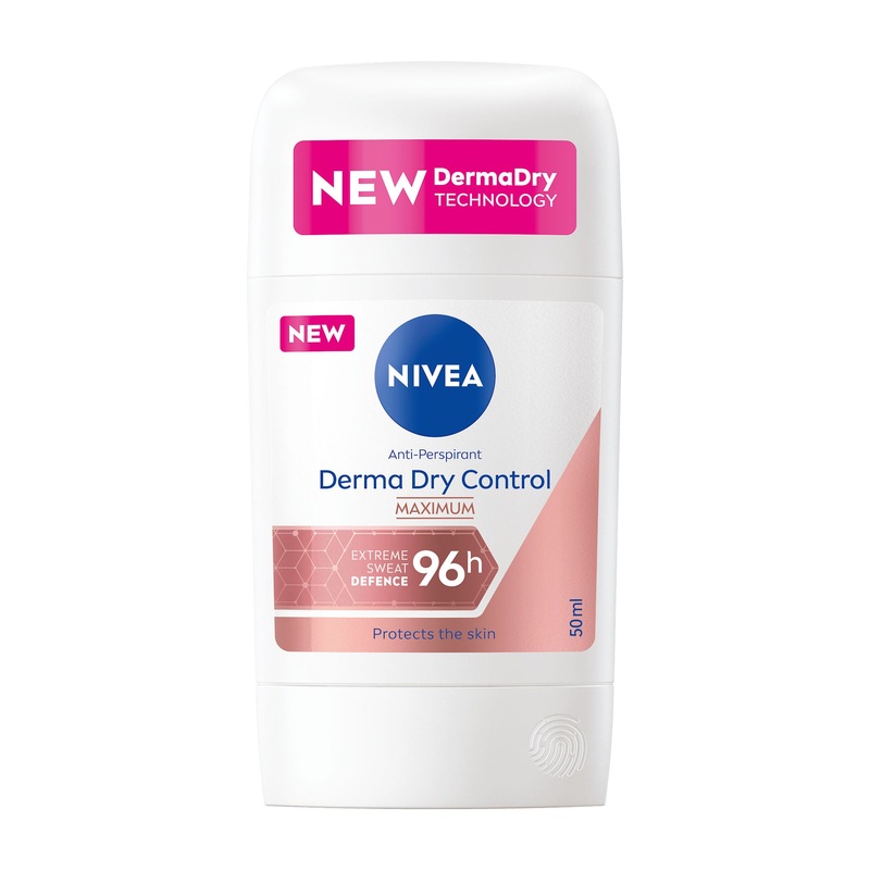 Nivea Derma Dry Control 96h anti-perspirant stick, 50 mL
