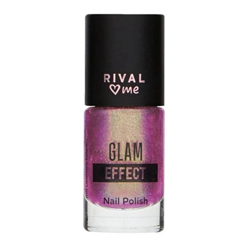 Rival Loves Me Rainbow Crystal Nail Polish: Vegan, Shimmering Blue, Long Lasting, Easy Application – 0.3 fl oz