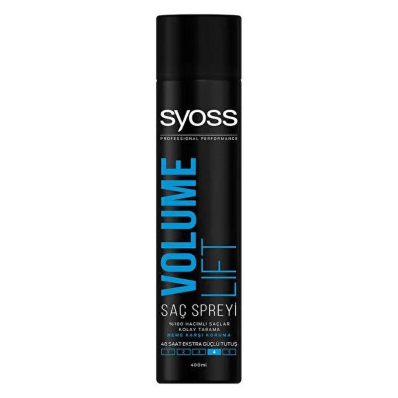 Syoss Volume Lift Hair Spray: Extra Strong 48H Hold, Maximum Volume, UV & Humidity Protection – Volumizing Hair Styling Product