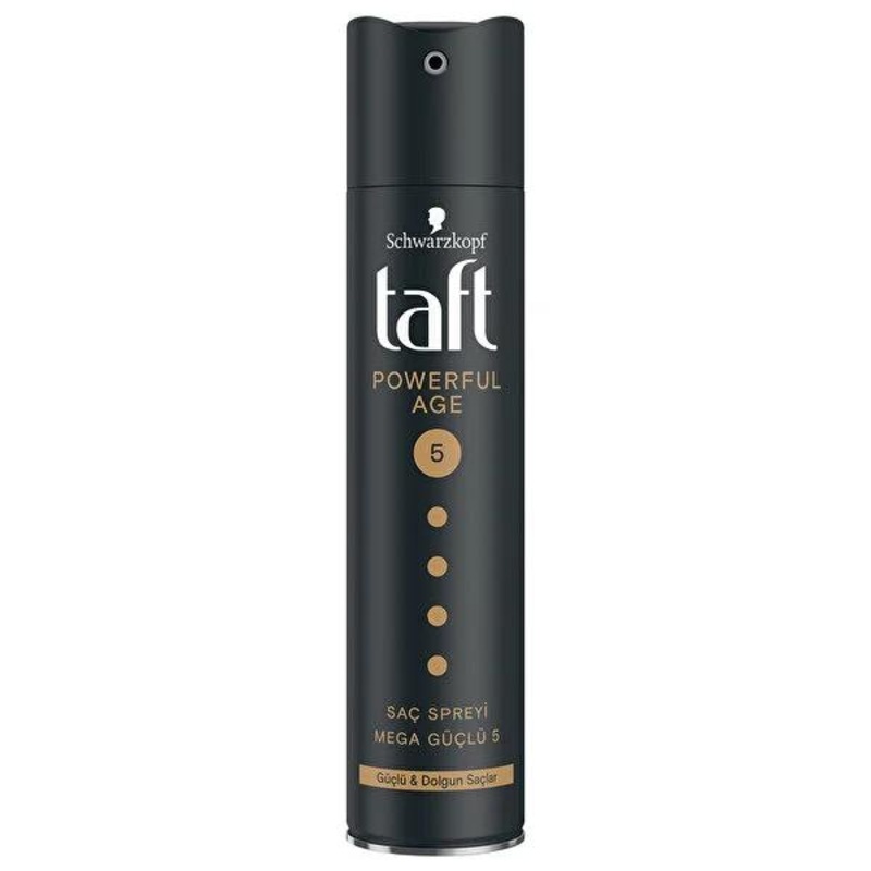 Taft Powerful Age 5 Hair Spray: Extra Strong 24H Hold, Keratin Formula for Volumizing Mature & Thin Hair – 8.45 fl oz