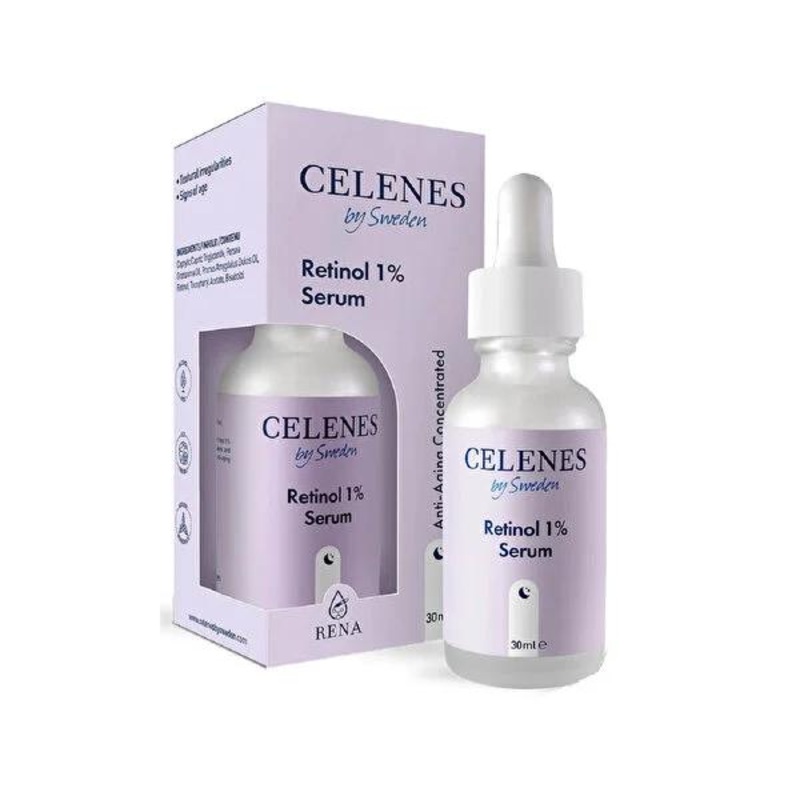 Celenes Rena: Potent Retinol %1 Serum – Reduce Wrinkles, Acne, & Boost Skin Elasticity for Youthful Radiance – Anti-Aging Skin Care