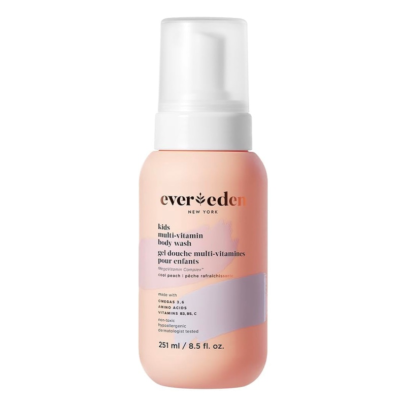 Evereden Kids Multi-Vitamin Body Wash Cool Peach  251ml | Nourishing Cleanser for Soft, Hydrated Skin New – Peach