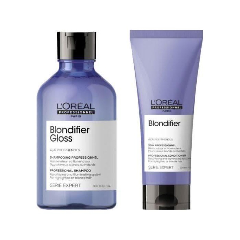 LOral Professionnel Serie Expert Blondifier Shampoo & Conditioner  Enhance Blonde Shine & Care  300ml + 200ml