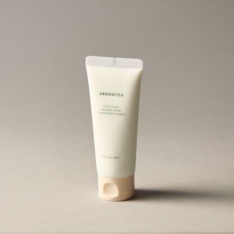 AROMATICA Circulating Massage Cream Juniper Berry & Lemon  100ml | Firming & Contouring Cream for Smoother Body Lines
