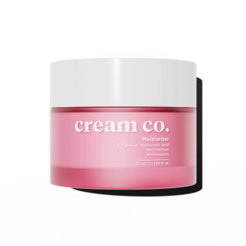 Cream Co. Hyaluronic Acid Facial Moisturizer: Deep Hydration, Nourishing Shea Butter, Aloe Vera, Vitamin E – Paraben & Sulfate-Free, 50ml