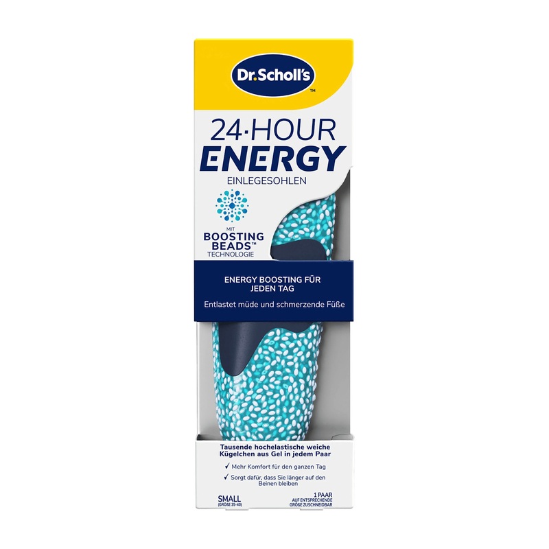 Dr Scholl’s 24 Hour Energy insoles small, 1 Pair