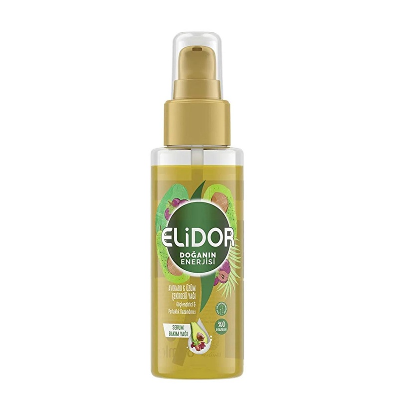 Elidor Avocado & Grape Seed Oil Hair Serum: Shine & Strength – Paraben Free, Lightweight Natural Hair Oil