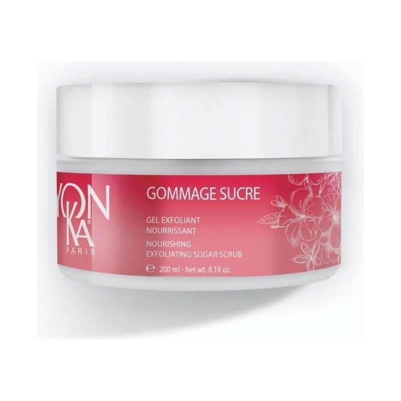 YonKa Paris Gommage Sucre Relax Scrub  Jasmine  200ml  Ultra-Rich Two-Sugar Body Scrub with Tiar & Jasmine for Soft, Glowing Skin