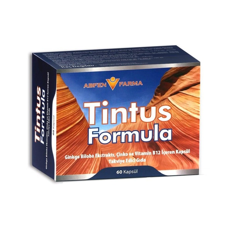 Abfen Tintus Formula Dietary Supplement – 60 Capsules – Ginkgo Biloba, Zinc, Vitamin B12 for Cognitive Support and Circulatory Health