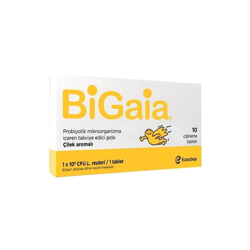 BiGaia Probiyotik Strawberry Flavor Chewable Probiotic Tablets for Digestive Health Support