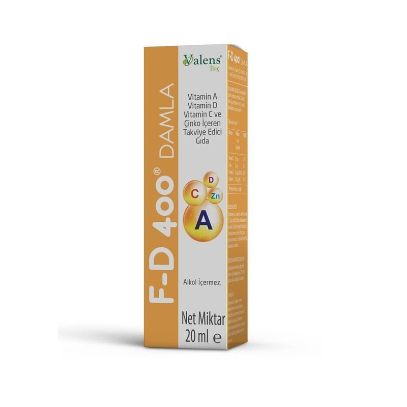 F-D Vitamin Supplement Drops – Liquid Dietary Supplement with Vitamin A, C, D, and Zinc for Kids and Adults