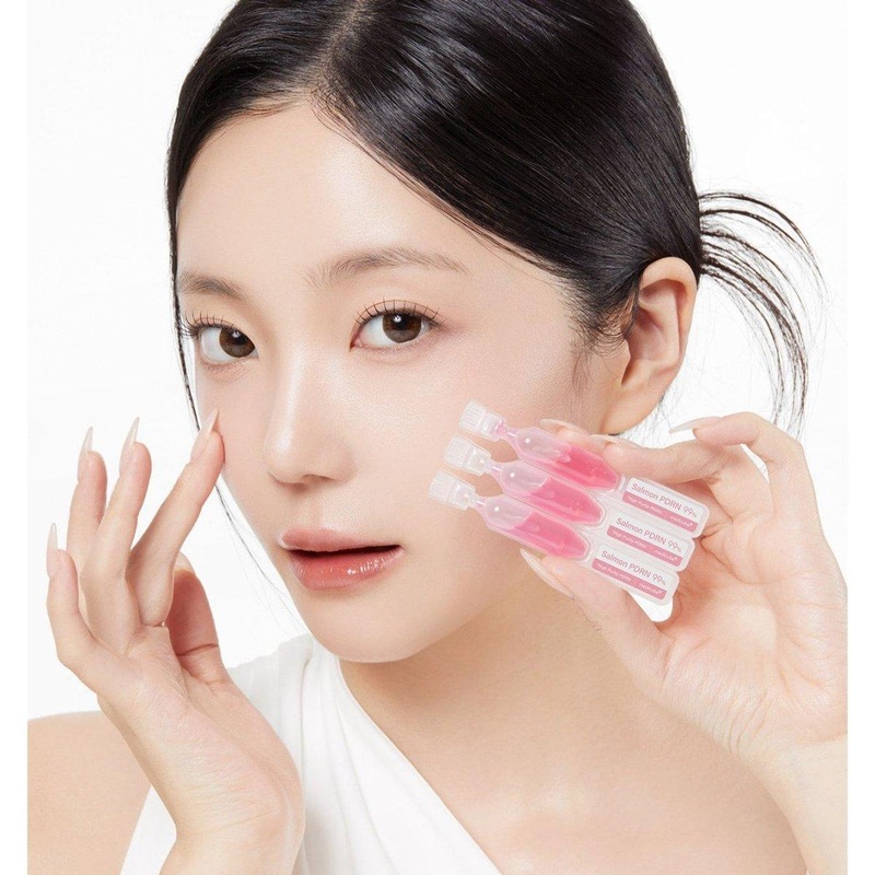 Medicube PDRN Pink One Day Serum  1 Box (1.5ml  10ea) | Instant Brightening & Deep Hydration with 99% Salmon PDRN