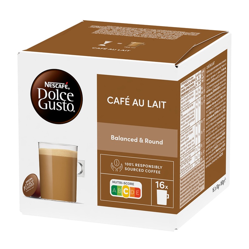 Nescafe Dolce Gusto Cafe au Lait coffee capsules, 16 Cups