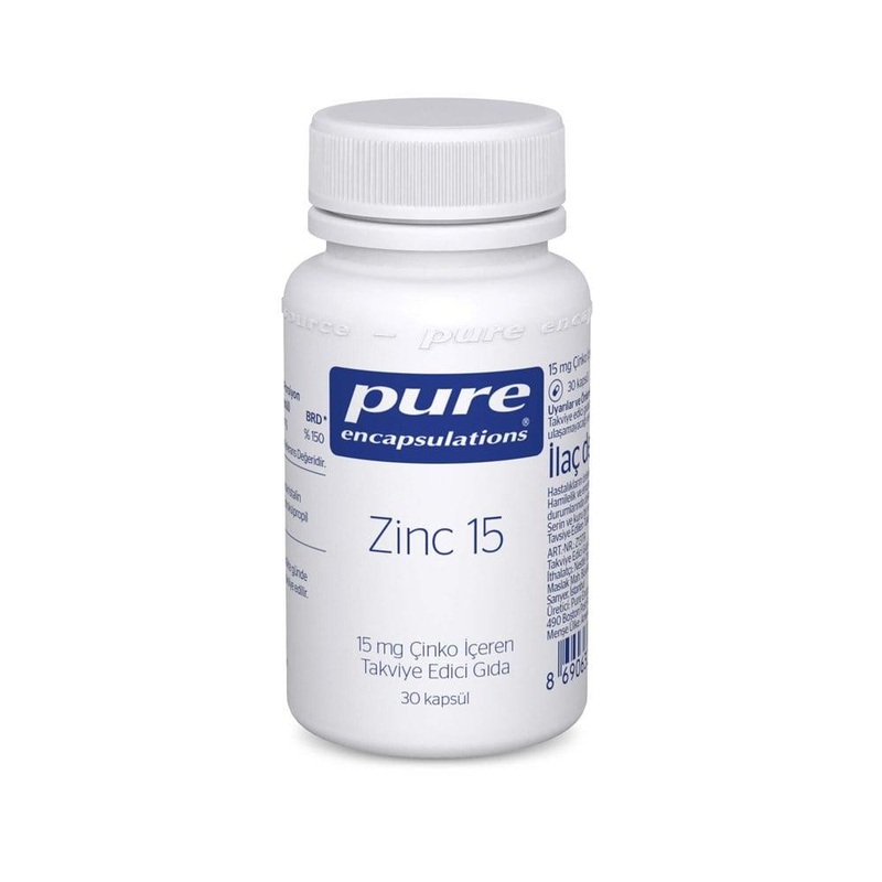 Pure Zinc – 15mg Zinc Supplement Capsules for Immune System Support – 30 Count