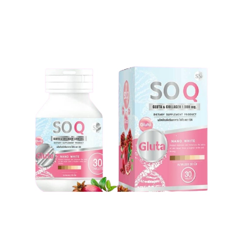 Soq Gluta And Collagen 1000Mg 30 Tablets