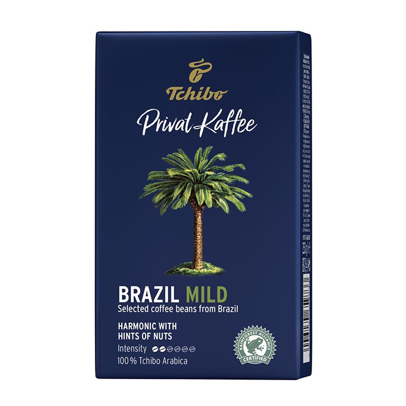 Tchibo Brazil Mild: Smooth & Nutty Ground Filter Coffee – 100% Arabica, Rainforest Alliance Certified, Gourmet Coffee