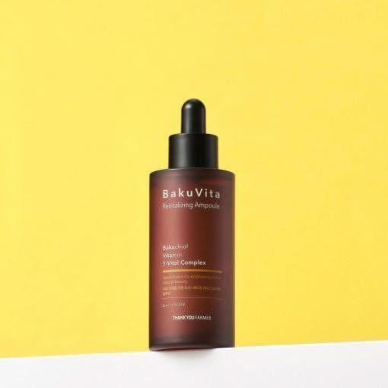 THANK YOU FARMER Bakuvita Revitalizing Ampoule  50ml | Pore-Tightening, Firming Treatment with Bakuchiol for Youthful, Smooth Skin
