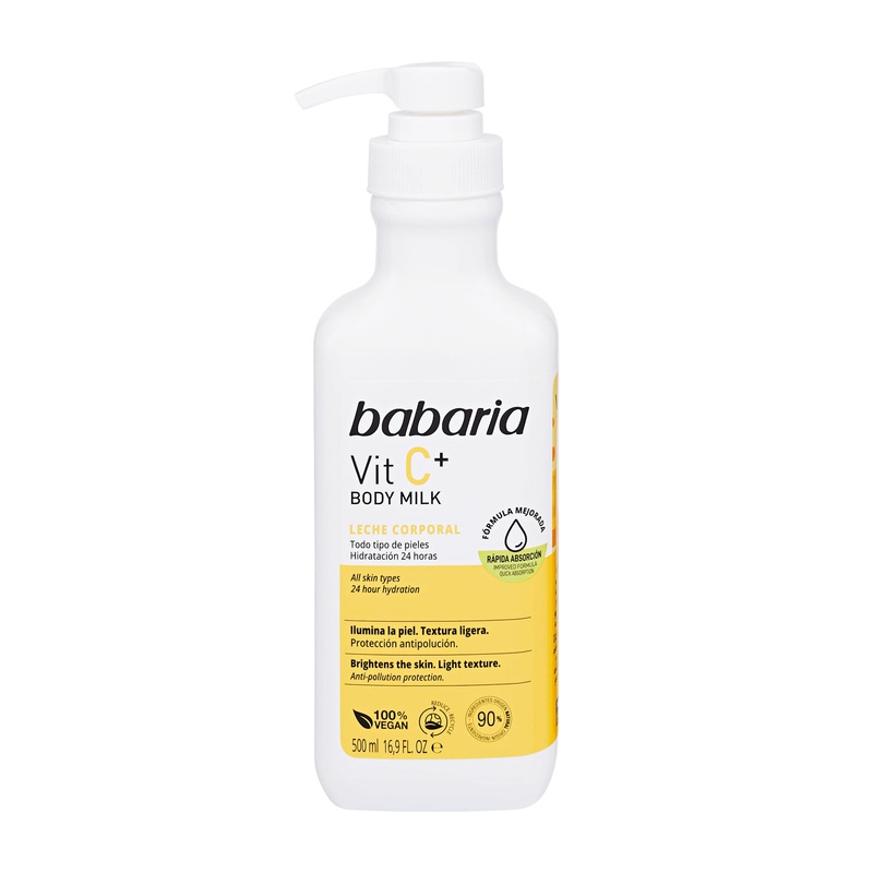babaria Vit C+ body milk for all skin types, 500 mL