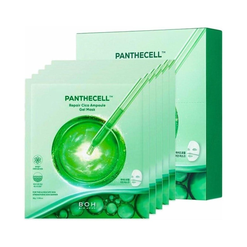 BIO HEAL BOH Panthecell Repair Cica Ampoule Gel Mask Sheet – 5 Count | Repairs & Strengthens Skin Barrier