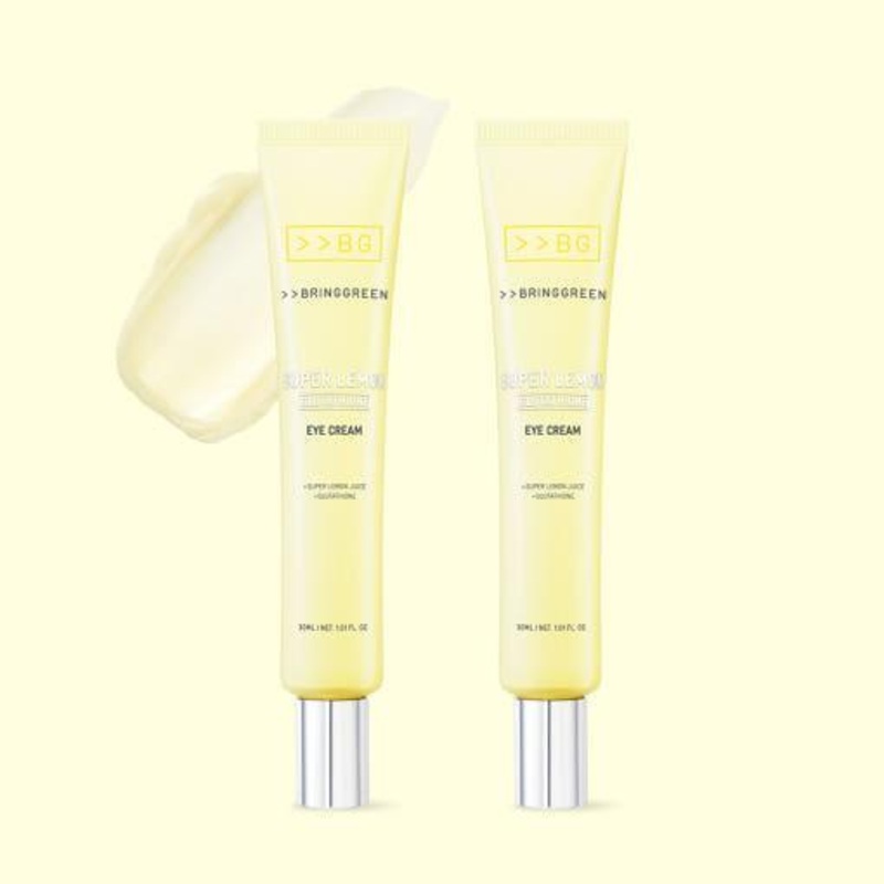 BRINGGREEN Super Lemon Glutathione Eye Cream Double Pack  30ml + 30ml | Brightening & Wrinkle Smoothing for Eyes