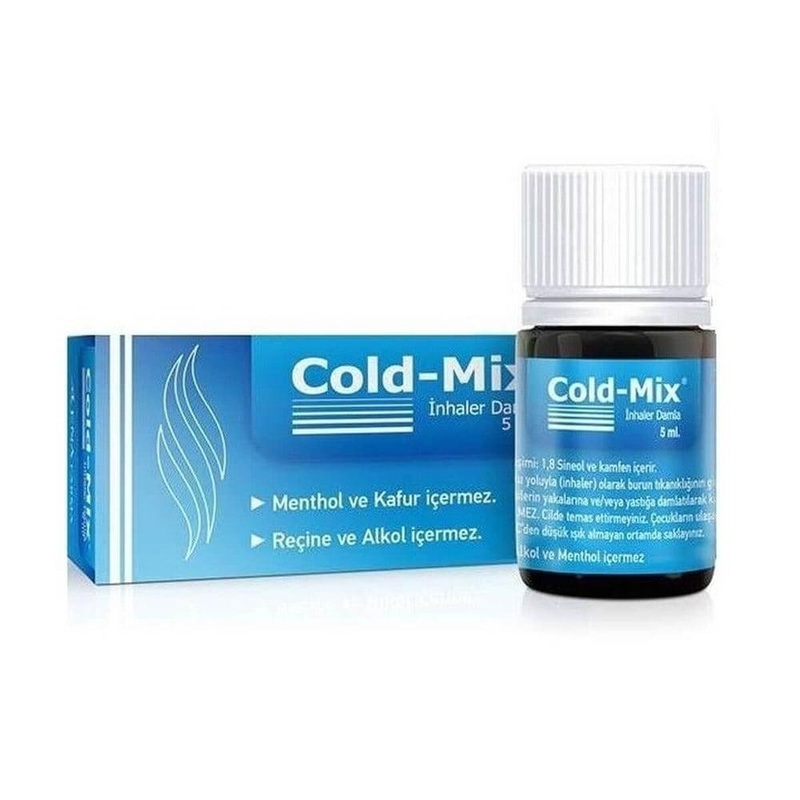 Cold-Mix Inhaler Drops for Congestion Relief – Natural Nasal Decongestant with Eucalyptus Oil